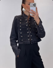 Cargar imagen en el visor de la galería, Chaqueta NEGRA MILITAR