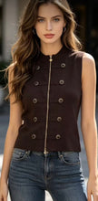 Cargar imagen en el visor de la galería, Chaleco MARRÓN BOTON
