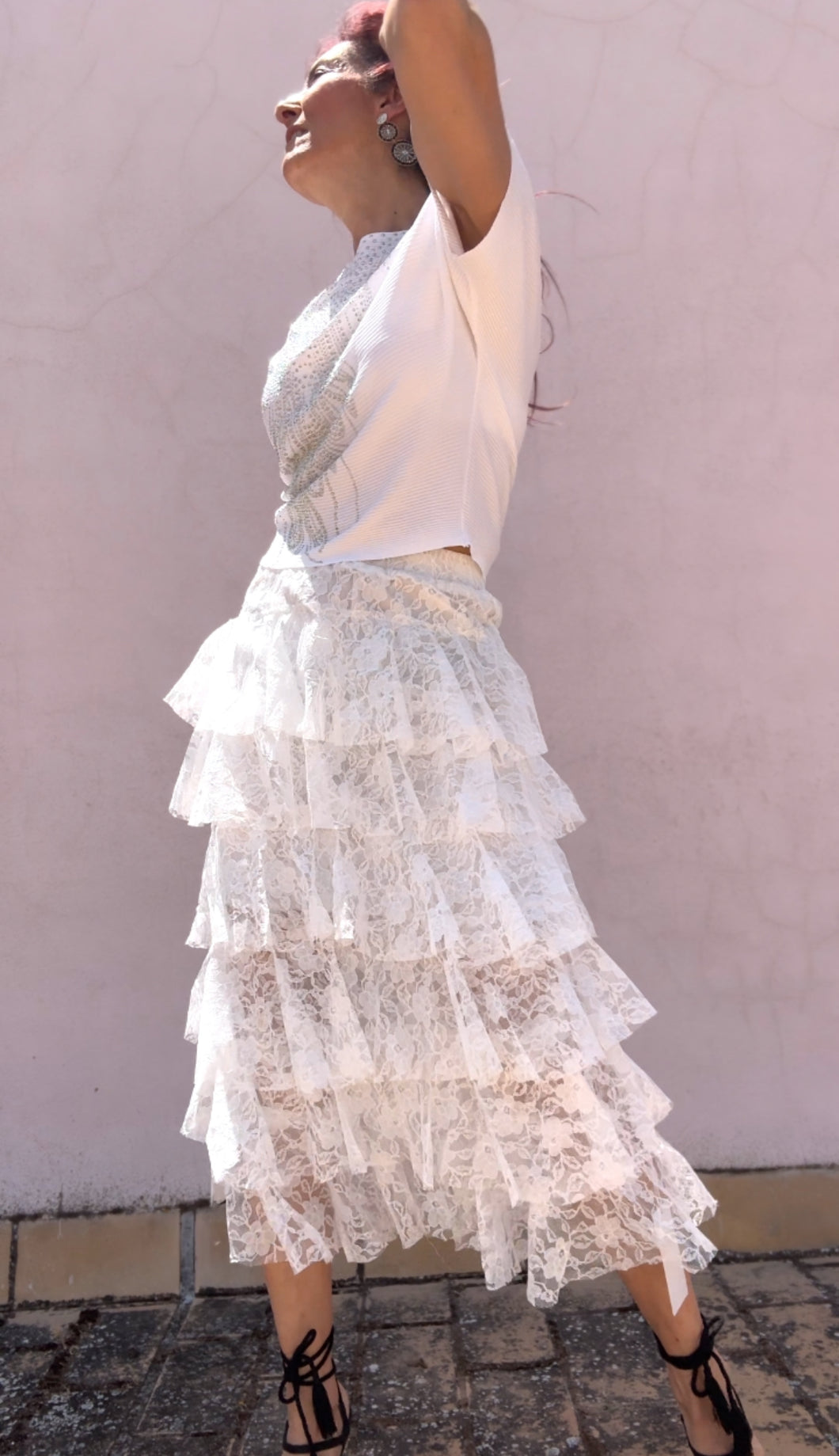 Falda ENCAJE BLANCO