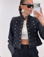 Cargar imagen en el visor de la galería, Chaqueta NEGRA MILITAR
