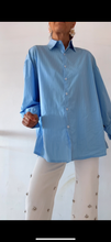 Cargar imagen en el visor de la galería, Camisa AZUL RAYAS

