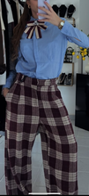 Cargar imagen en el visor de la galería, Pantalón CUADROS LUMINA BURDEOS
