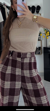 Cargar imagen en el visor de la galería, Pantalón CUADROS LUMINA BURDEOS
