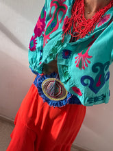 Cargar imagen en el visor de la galería, Chaqueta BOHO TURQUESA
