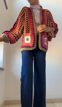 Cargar imagen en el visor de la galería, Cárdigan CROCHET MULTICOLOR
