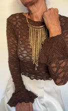 Cargar imagen en el visor de la galería, Camiseta ENCAJES MARRON

